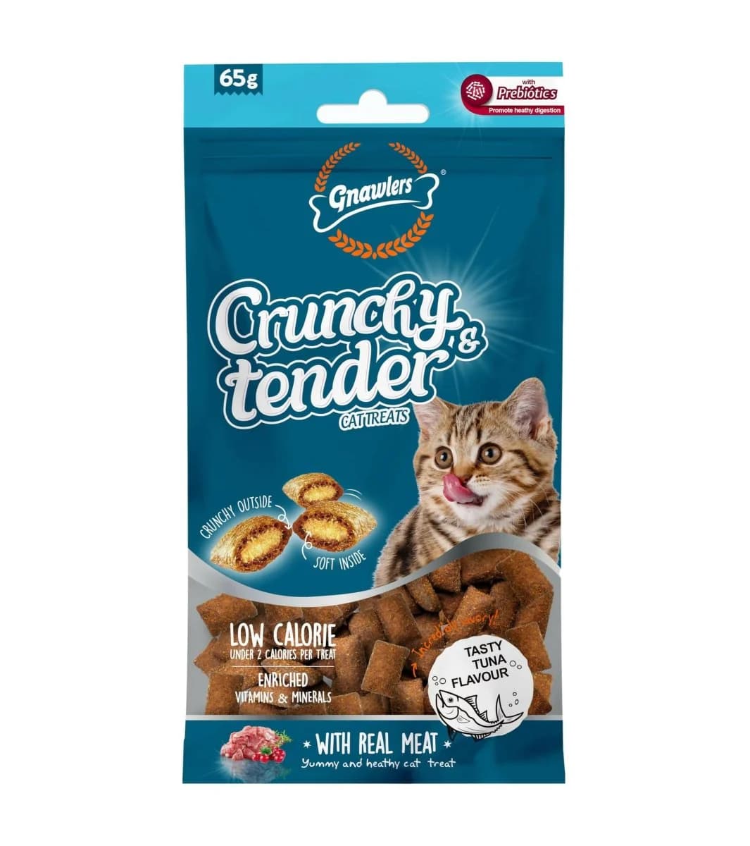 Gnawlers Crunchy & Tender Cat Treats Tasty Tuna