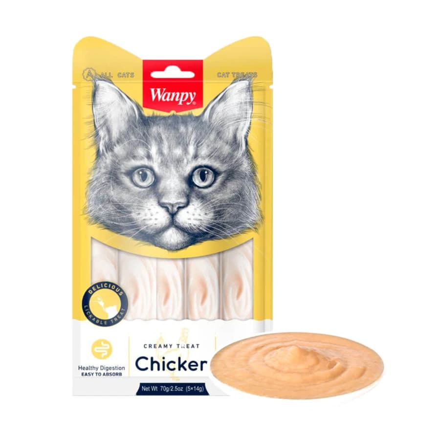 Wanpy Cat Treats With Chicken Creamy