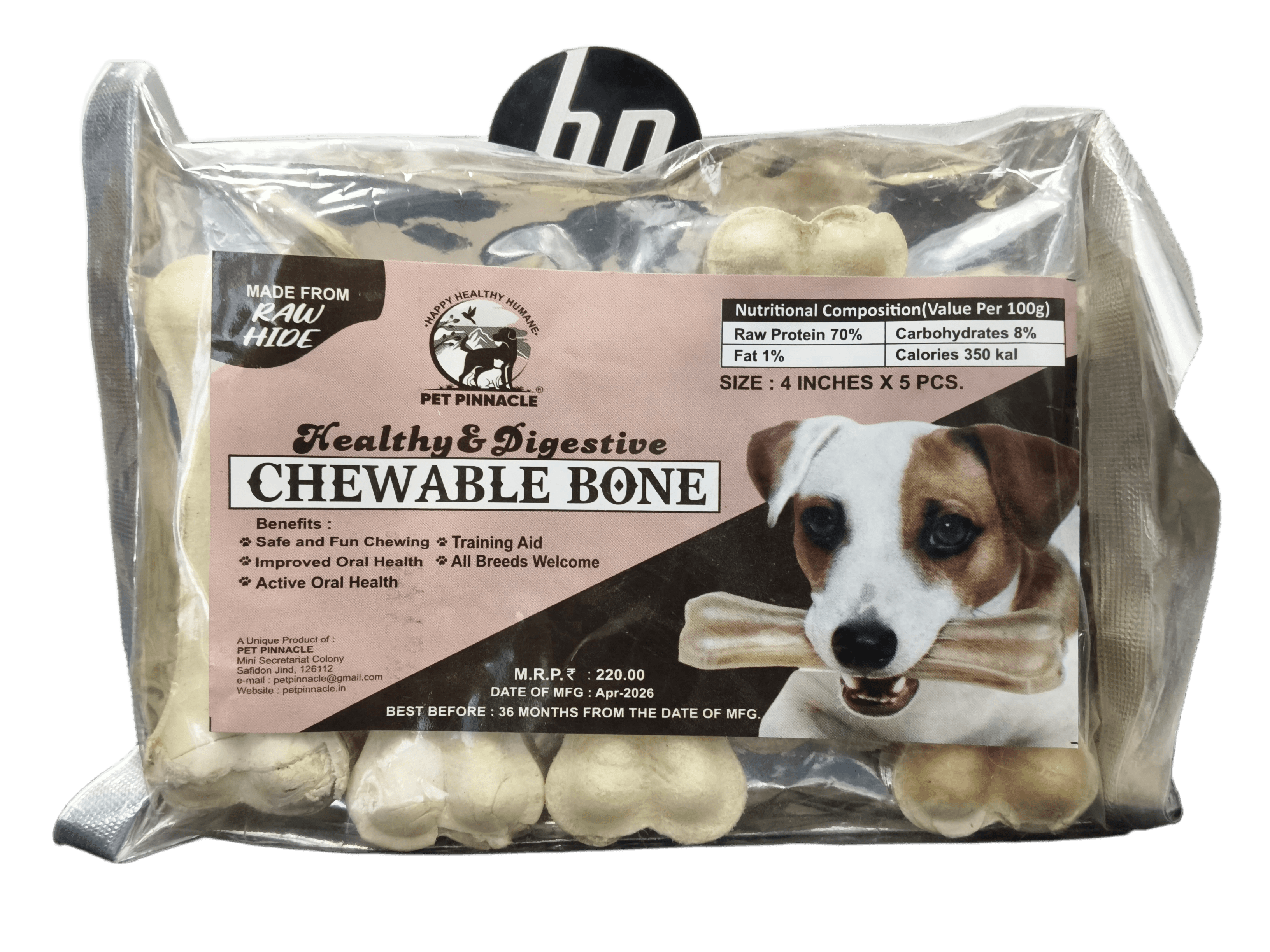 Pet Pinnacle Bone 4 Inch Dog Chew