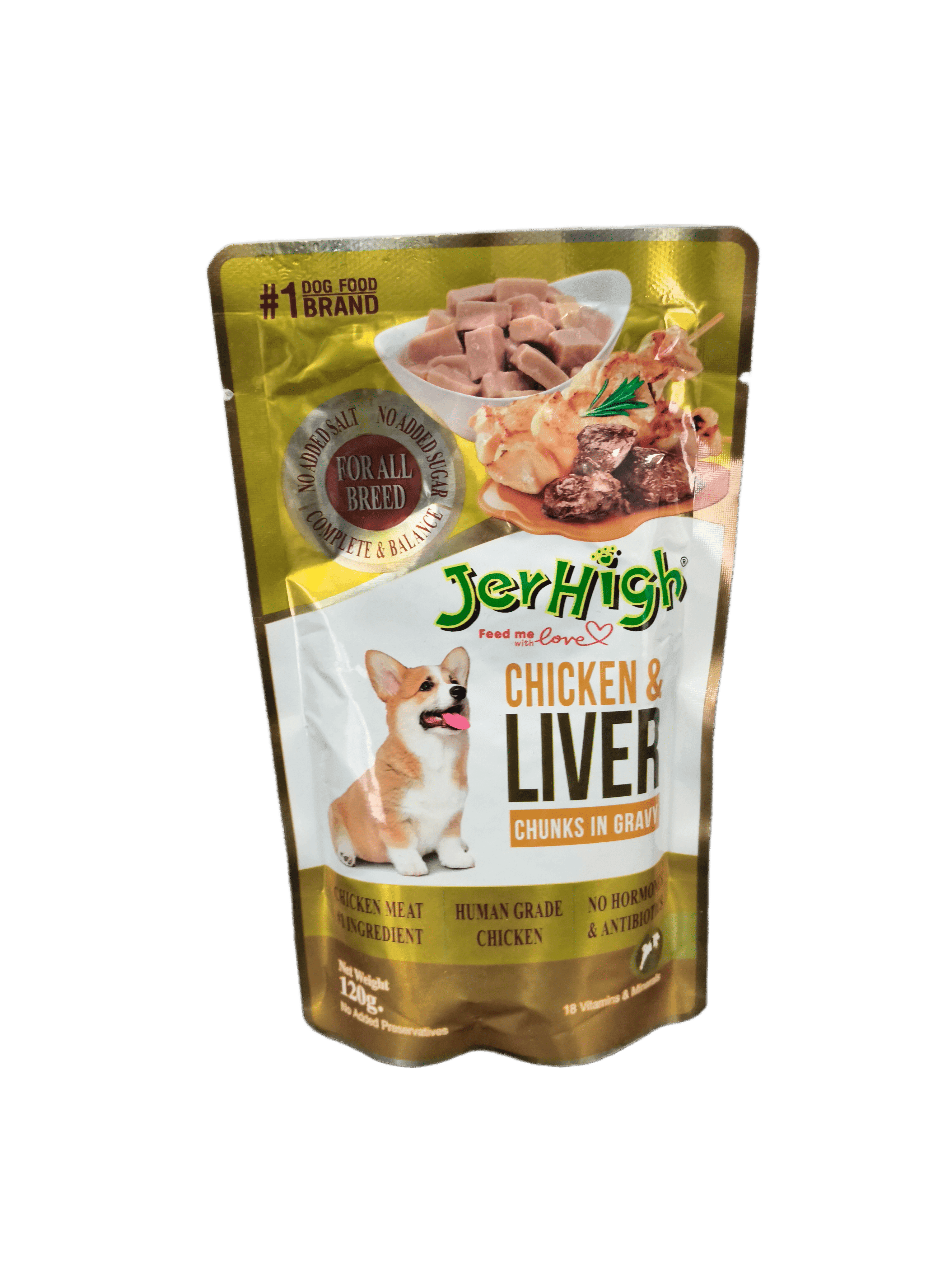 JerHigh Chicken And Liver in Gravy Dog Wet Food